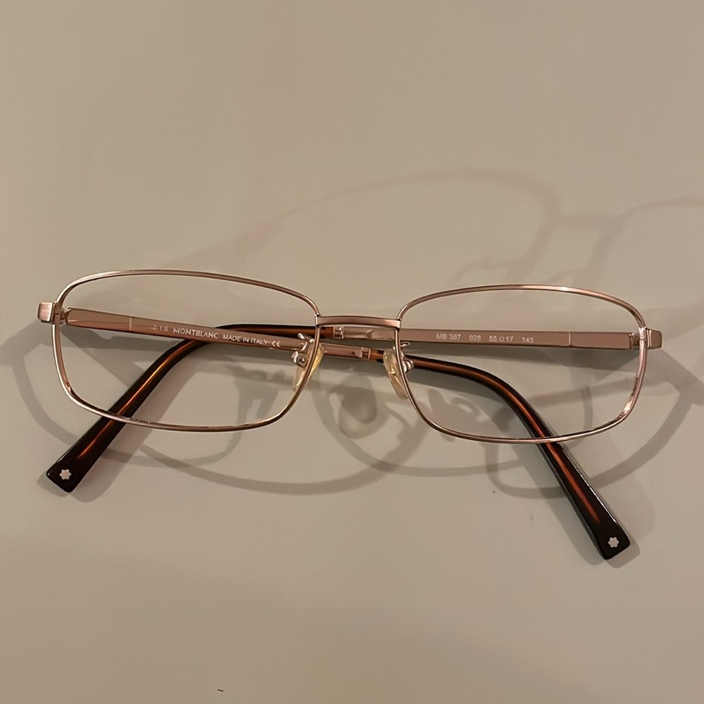 Mont Blanc Eyeglasses Frame MB 387 Gold 028 Size 55mm 17 mm 145mm Frame